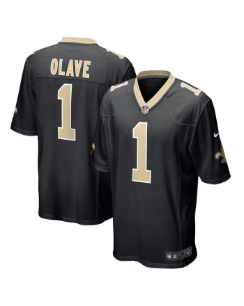 Chris Olave 1 New Orleans Saints 2022 Draft First Round Pick Game Jersey In Black