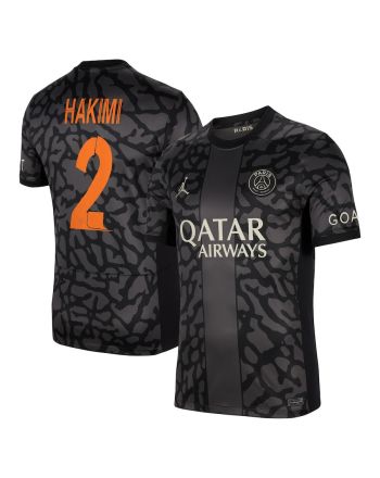 Achraf Hakimi 2 Paris Saint-Germain x Jordan Champions League 2023-24 Third Men Jersey - Anthracite