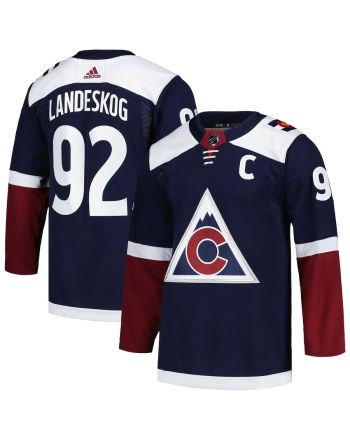 Gabriel Landeskog 92 Colorado Avalanche Alternate Primegreen Men Jersey - Navy