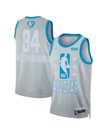 2022 All-Star Game Giannis Antetokounmpo 34 Swingman Jersey - Gray