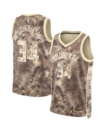 Giannis Antetokounmpo 34 Milwaukee Bucks Unisex Select Series Swingman Jersey - Brown