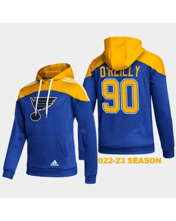 St. Louis Blues 90 Ryan O'Reilly 2022-23 Stylish Blue Hoodie Pullover