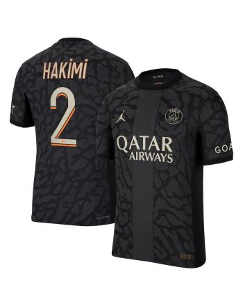 Achraf Hakimi 2 Paris Saint-Germain x Jordan 2023-24 Third Match Jersey - Men Black