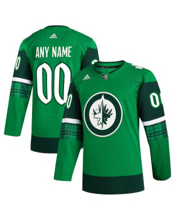 Winnipeg Jets St. Patrick's Day Custom Men Jersey - Kelly Green