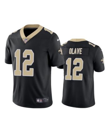 New Orleans Saints Chris Olave 12 Black 2022 Draft Vapor Limited Jersey