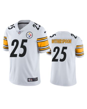 Pittsburgh Steelers Ahkello Witherspoon 25 White Vapor Limited Jersey