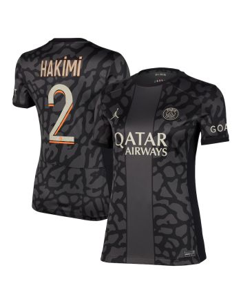 Achraf Hakimi 2 Paris Saint-Germain x Jordan 2023/24 Third Women Jersey - Anthracite