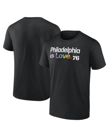 Philadelphia 76ers Team City Pride Logo Men T-Shirt - Black