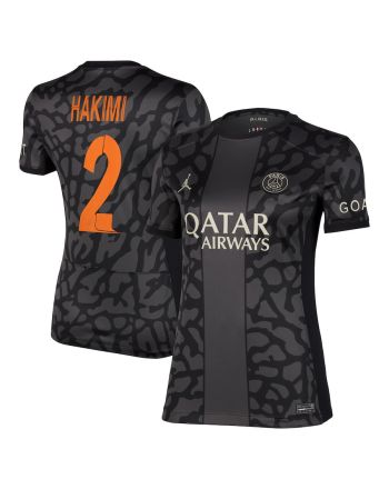 Achraf Hakimi 2 Paris Saint-Germain x Jordan Champions League 2023/24 Third Women Jersey - Anthracite