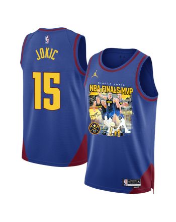 Nikola Jokić Denver's MVP-Crowned Leader 2023 NBA Final Champions Swingman Jersey - Blue