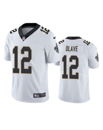 New Orleans Saints Chris Olave 12 White 2022 Draft Vapor Limited Jersey