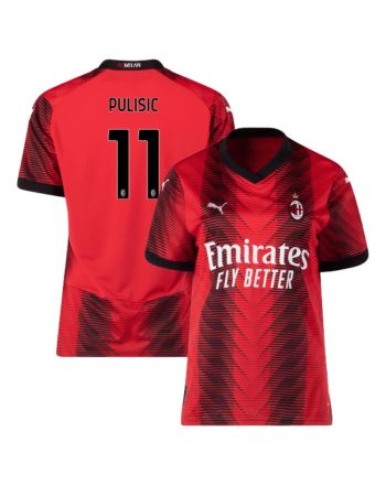 Christian Pulisic 11 AC Milan 2023/24 Home Women Jersey - Red