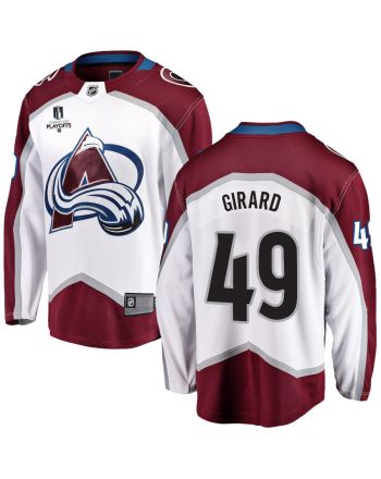 Samuel Girard 49 Colorado Avalanche Stanley Cup 2023 Playoffs Patch Away Breakaway Men Jersey - White