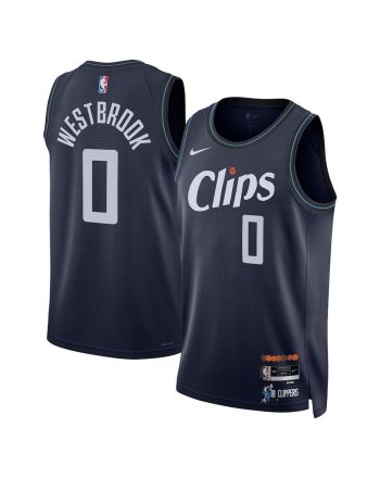 Russell Westbrook 0 LA Clippers 2023/24 City Edition Swingman Jersey - Navy