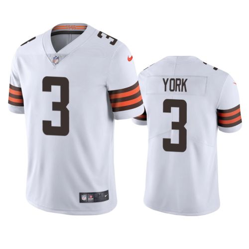 Cleveland Browns Cade York 3 White Vapor Limited Jersey