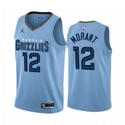 Memphis Grizzlies 12 Ja Morant 2022-23 Statement Edition Blue Jersey - Men Jersey