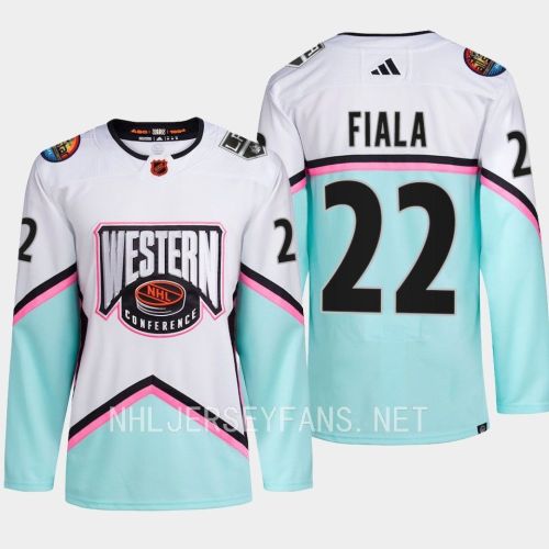 Kevin Fiala 22 Los Angeles Kings 2023 All-Star Game Jersey White Equipment