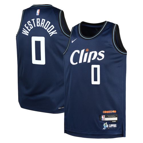 Russell Westbrook 0 LA Clippers 2023/24 City Edition Swingman YOUTH Jersey - Navy