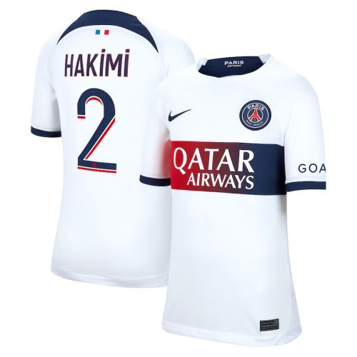 Achraf Hakimi 2 Paris Saint-Germain 2023/24 Away Youth Jersey - White