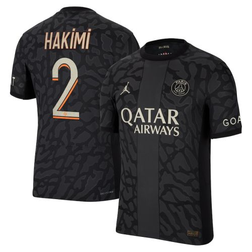 Achraf Hakimi 2 Paris Saint-Germain x Jordan 2023-24 Third Match Jersey - Men Black