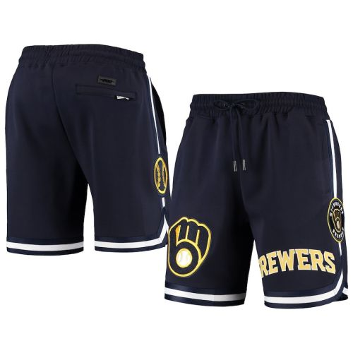 Milwaukee Brewers Team Logo Shorts - Navy, Men