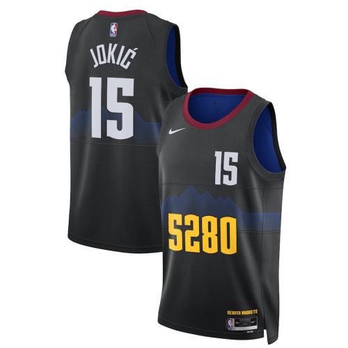 Nikola Jokic 15 Denver Nuggets 2023/24 Swingman Jersey - Black - City Edition